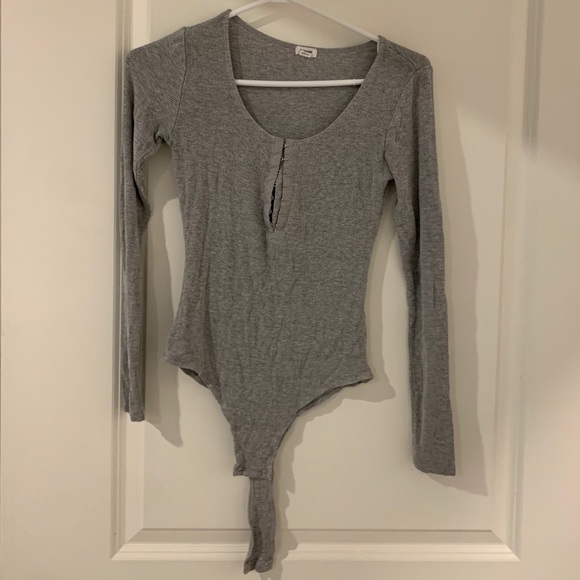 Garage Grey Longsleeve Bodysuit - Picture 1 of 4